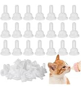 Homoyoyo 40-Pack Replacement Bottle Nipples Cat - Silicone Pet Nursing Nipples Nurser Silicone Re...