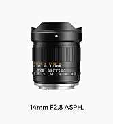 TTARTISAN 14mm f/2.8 ASPH for E-Mount, Manual Focus Full Frame 14mm f/2.8 Ultra Wide Angle Lens f...