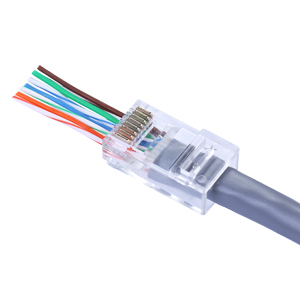 Pass RJ45 Pass Through Modular PlugsThrough Connectors