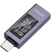 USB C Power Meter USB C Tester, USB Multimeter 4-30V 0-12A Voltage Current Capacity Energy Power ...