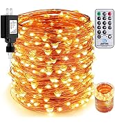 ZAECANY Fairy Lights Plug in, 165 Feet 500 Fairy Lights with Remote, Long Copper Wire Lights Dimm...