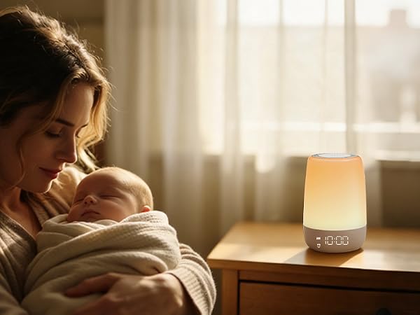 Glocusent N19 Baby Sound Machine Night Light for Baby Nursery