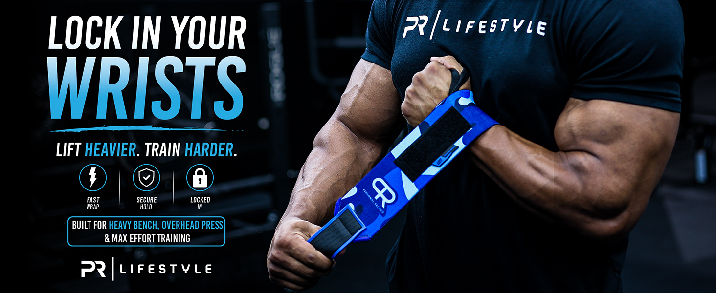 PR Lifestyle Personal Record wrist wraps lock in your wrists