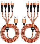 Travel Essentials, 4 in 1 Multi Charging Cable 3 USB C Chargers for iPhone | iPhone Charger Cord,...