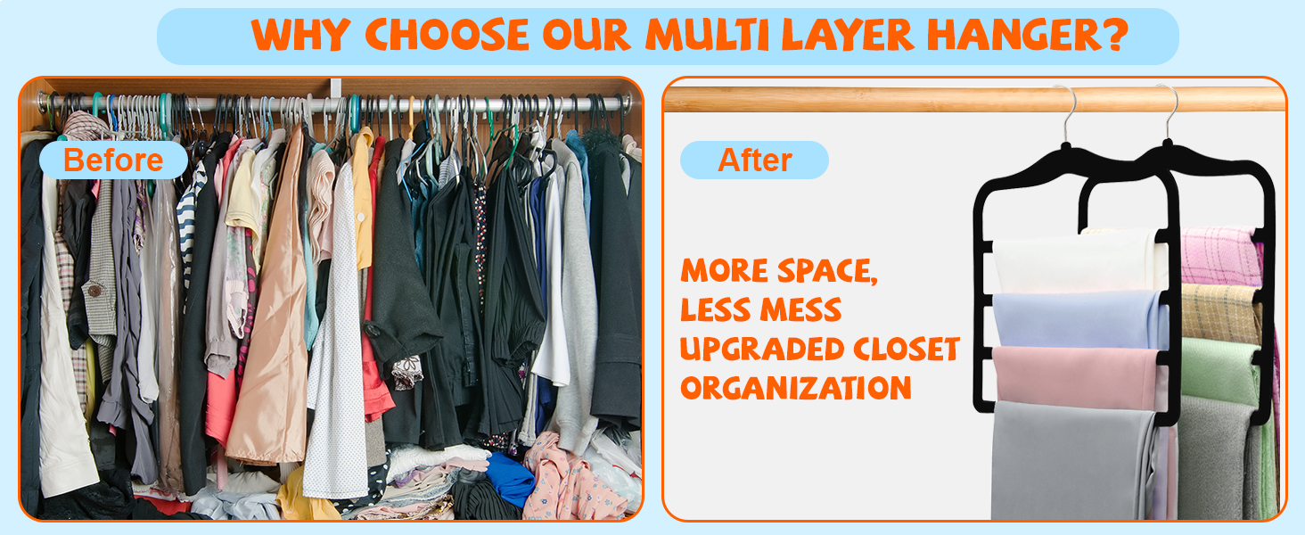 space-saving pants hangers