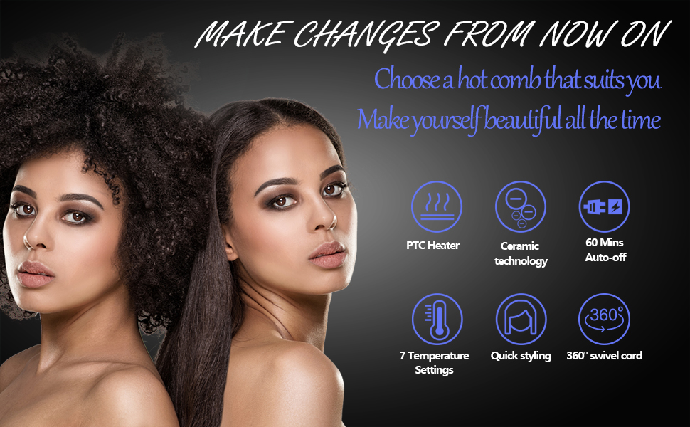 hot comb hair straightener,pressing combs,wig combs,straightener comb for women