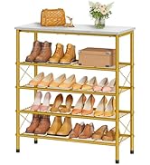 Tajsoon 5 Tier Shoe Rack Organizer for 16-20 Pairs of Shoes, Metal Mesh Shoe Shelf for Closet, In...