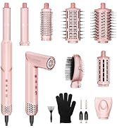 8 in 1 Hair Styler & Air Dryer Brush Curler, 110,000 RPM High-Speed Negative Ionic Foldable Hair ...