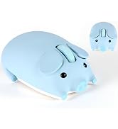 Wireless Mouse Cute Pig Bluetooth & USB Dual Mode Mice,Silent Portable Compact Blue Fun Mice for ...