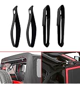 Soft Top Straps & Rear Window Straps Compatible with Jeep Wrangler JK | Soft Top Tie Down Straps,...