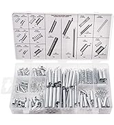Ruibapa 200PCS Spring Assortment Kit Zinc Plated Extension and Compression Springs Kit Include As...