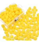 150 Pcs Pom Poms for Craft, 1 Inch Pom Pom Balls Poms Arts and Crafts for Creative Decorations, Y...