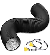 Steelsoft Heavy Duty Flexible Duct Hose 4 inch 8 Feet for Clothes Dryer Vent, HVAC Heating Coolin...
