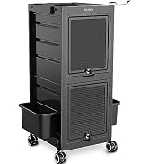 TASALON Premium Lockable Salon Trolley Cart with Wheels and 6 Drawers & 2 Bucket, Versatile Salon...