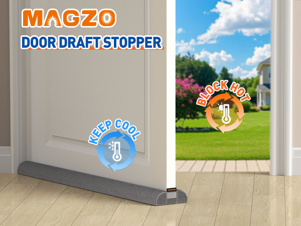 MAGZO Door Draft Stopper Adjustable Under Door Gap Filler