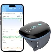 Wellue O2Ring Oxygen Monitor with Vibration Reminder -Bluetooth O2 Pulse Oximeter Rechargeable, C...