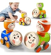 iPlay, iLearn Press to Go Car Toys Set for Toddlers 1-3, Baby Push Go Friction Racing Cars, Infan...