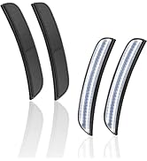 YOMTOVM 4PCS White LED Smoked Len Side Marker Light Compatible with 2015-2021 Dodge Charger Front...