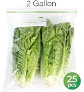 2?Gallon Freezer Bags – 25 Count – Resealable, Double Zipper, Leak Proof, Over 3?Mil Thick 2?Gall...