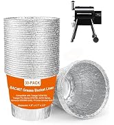 Whaleme 30 Pack BAC407 Grease Bucket Liner for Traeger HDW152 - Bucket Drip Foil Liner Tray Compa...