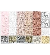 Clay Beads with Letter Beads Bracelets for Women Bracelet Making kit Golden Beads for Jewelry Mak...