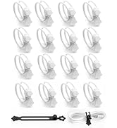 16 Pack Silicone Cable Ties, Reusable Star Design Cord Organizer Straps With 2 Binding Methos, Du...