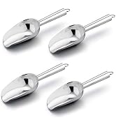Mini Scoop, E-far 3 Ounce Stainless Steel Kitchen Utility Scoops, Ideal for Candy/Ice Cube/Flour/...