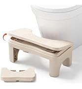 Height Adjustable Squatting Potty for Adults, Folable Poop Stool with Non-Slip Design, Heavy Duty...