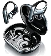 FADCAMELOS Open-Ear Workout Earbuds with 3D Bass, 35 Hrs per Charge, Wireless Bluetooth Running H...
