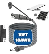 QKJCE 10FT Starlink Mini Cable SAE Connector with Polarity Reverse Adapter, [Direct to Solar Pane...