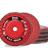 EZARC Flap Discs 40 Grit, 4-1/2" x 7/8" Ceramic Grain Flap Sanding Disc, Type 27 Heavy Duty Abras...
