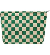 PAZIMIIK Makeup Bag Large Zipper Corduroy Make Up Pouch for Purse Travel Canvas Cosmetic Organize...