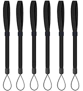 AMUU Wrist Lanyard Strap String 6 Pack Black Flashlight Lanyard for USB Keys Lanyard Keychain Cel...