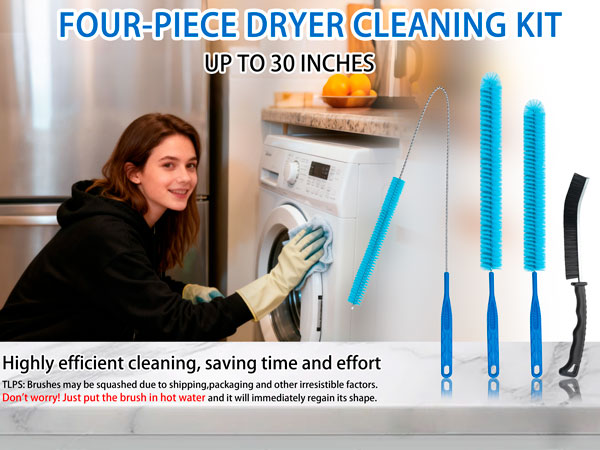 ???1_01 Dryer Vent Cleaner Kit Refrigerator Coil Cleaning Brush