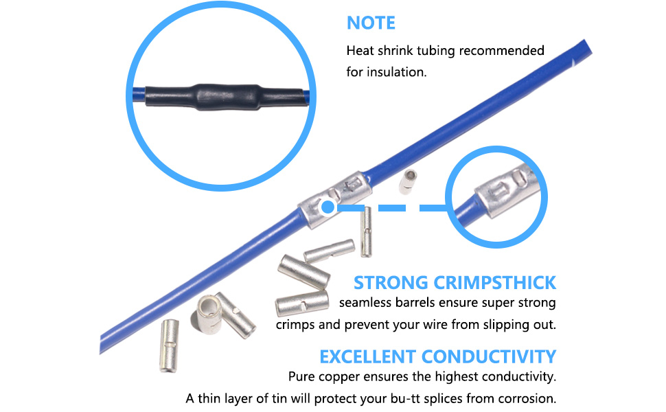 50PCS Non Insulated Connectors