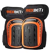 REXBETI Knee Pads for Work, Construction Gel Knee Pads Tools, Heavy Duty Comfortable Anti-slip Fo...