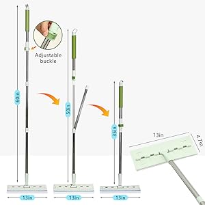 The mop handle length can be flexibly adjusted