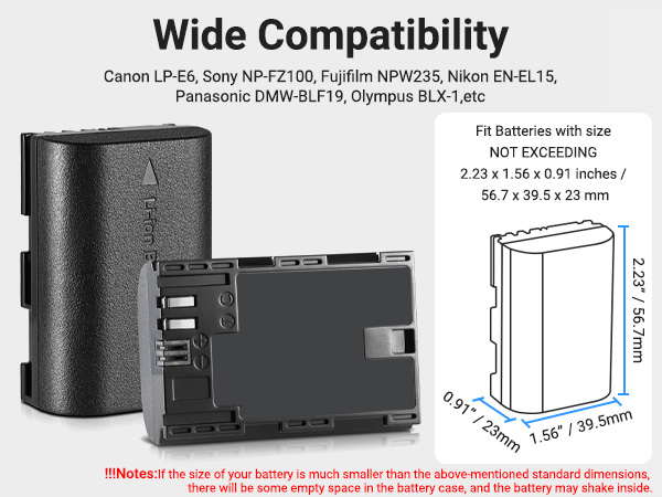 JJC Multi-Function Camera Battery Memory Card Storage Case for 6 SD Card