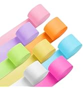 PIGETALE Crepe Paper Streamers, 8 Rolls 656ft Party Streamers, Pack of 8 Pastel Colors Crepe Pape...
