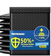Metronic Bubble Mailers 9.25x12" 25 Pack Padded Envelopes with 1/7" Thickened Bubble Waterproof M...