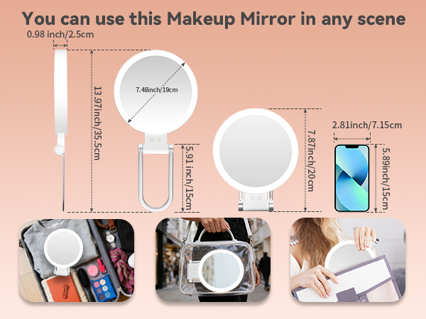 compact make mirror