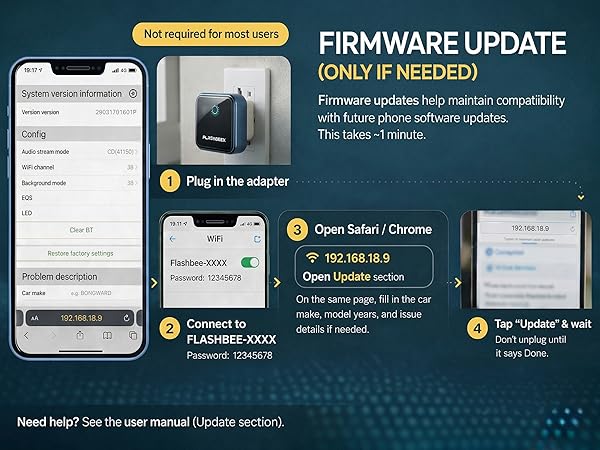 Flashbee Carplay and Android Auto Adapter