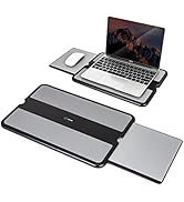 EHO Laptop Lap Pad - Laptop Stand Pad w Retractable Mouse Pad Tray, Anti-Slip Heat Shield Tablet ...