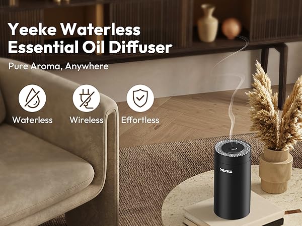 Pure Aroma, Anywhere. Waterless · Wireless · Effortless