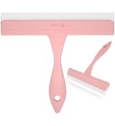 LTLUTU 5 Inch Pink Silicone Squeegee for Easy Cleaning Small Areas Window Glass Shower Door Car M...
