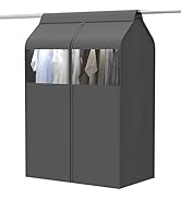Simple Houseware 30"W x 54"H Garment Cover with Bottom Seal and Clear Window for Clothes Rack/Clo...