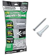 TOGGLER Alligator AF5 Flanged Anchor with Screws, Polypropylene, Made in US, for #4 to #9 Fastene...
