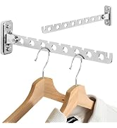 Alise Cloths Drying Rack Wall Mounted, Stainless Steel Folding Laundry Hanging Rack, Swivel Space...