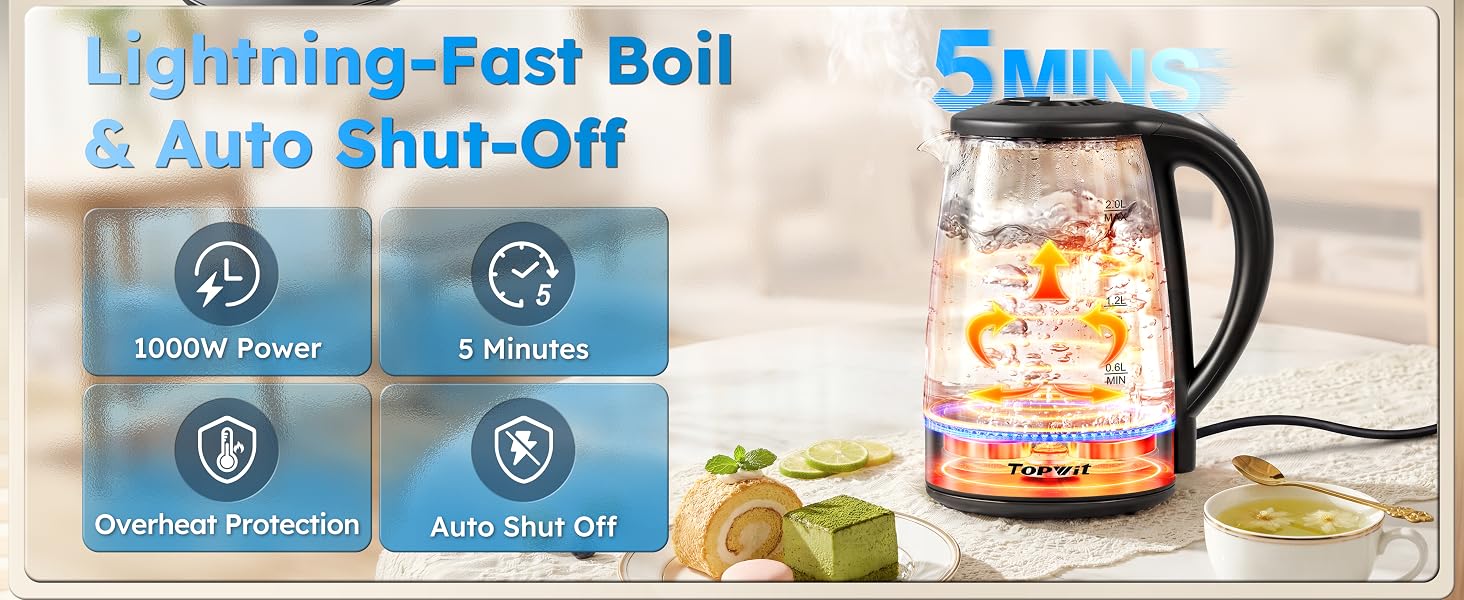 Lightning-Fast Boil & Auto Shut-Off