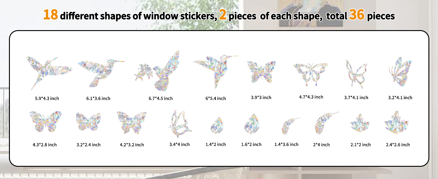 window clings rainbow stickers film